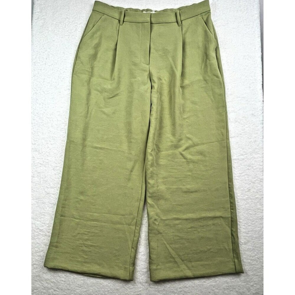 Abercrombie & Fitch Olive Green Wide Leg Pants